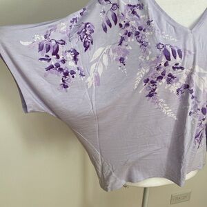 WHBM purple T-shirt in kimono style, size Large